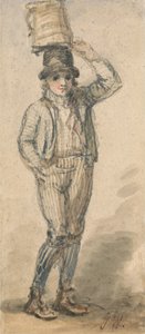 Boy Carrying a Pail on His Head by James Ward